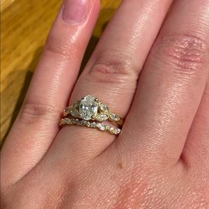 Vintage Marquise Moissanite Wedding Band